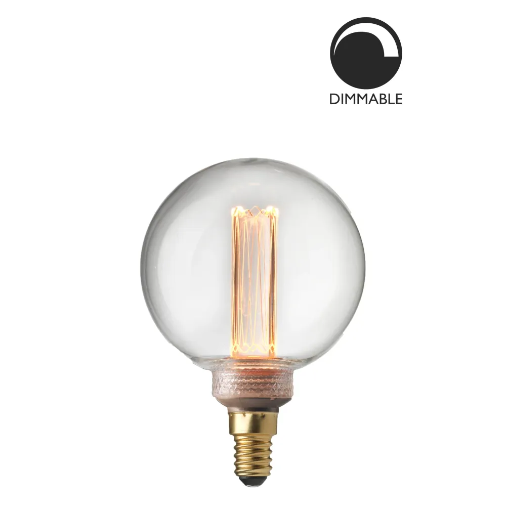 Ljuskälla E14 Laser LED Filament Glob 80 mm Tydlig 2,3W