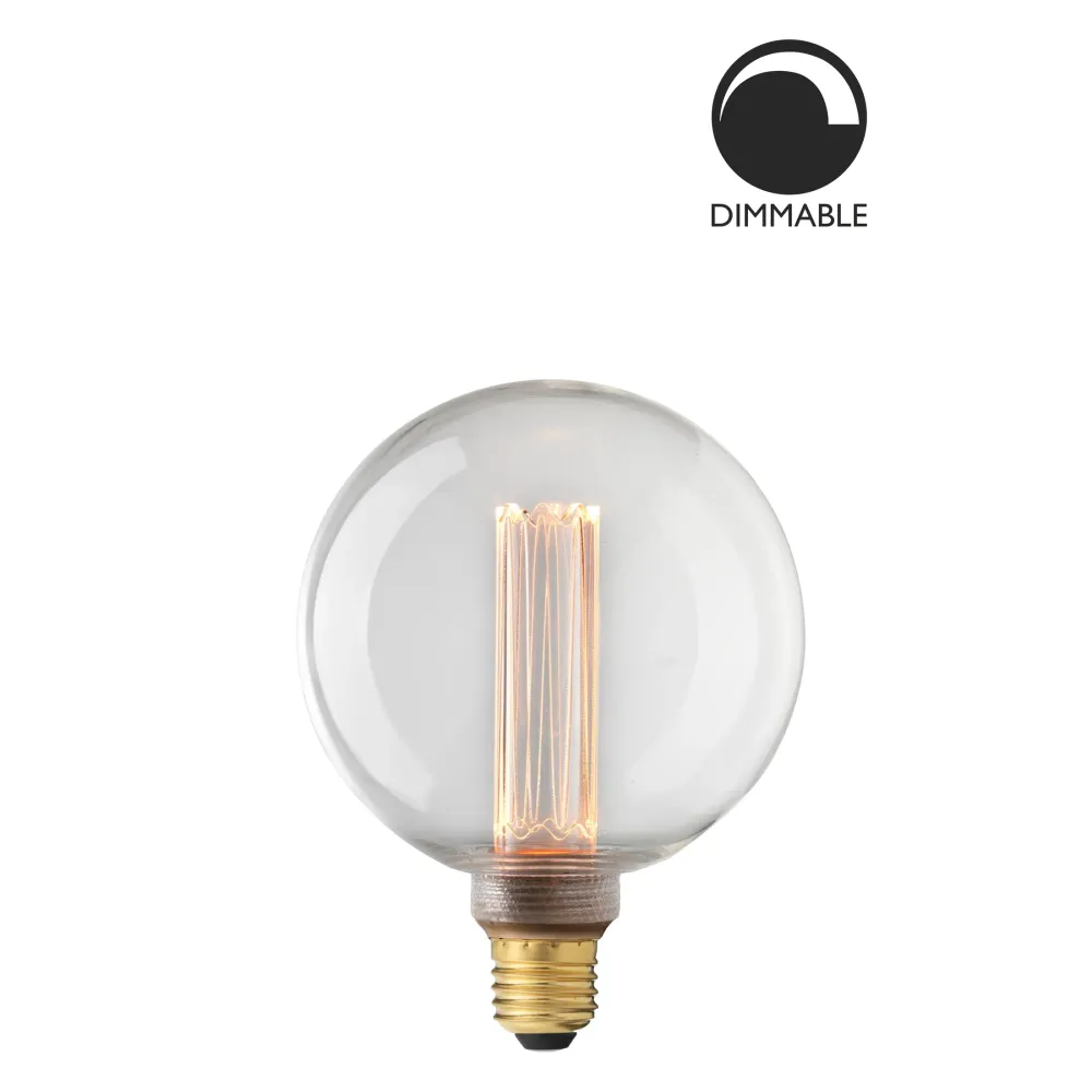 Ljuskälla E27 Laser LED Filament Glob 125 mm Tydlig 3,5W