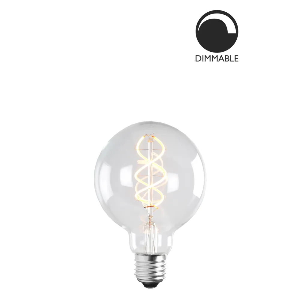 Ljuskälla E27 LED Soft Filament Glob 100 mm Kristall 5W