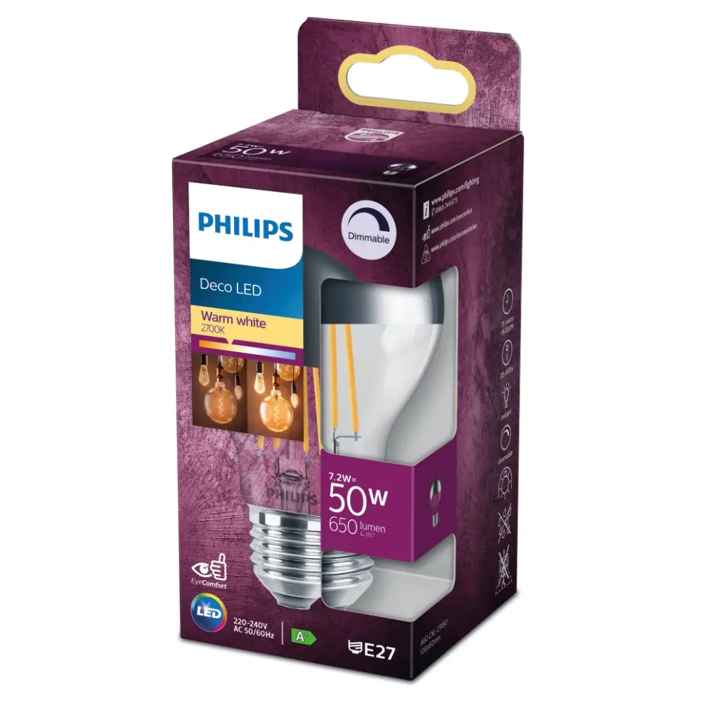Philips LED Normal Deco 50w E27 Vv Dimbar | CleanNest