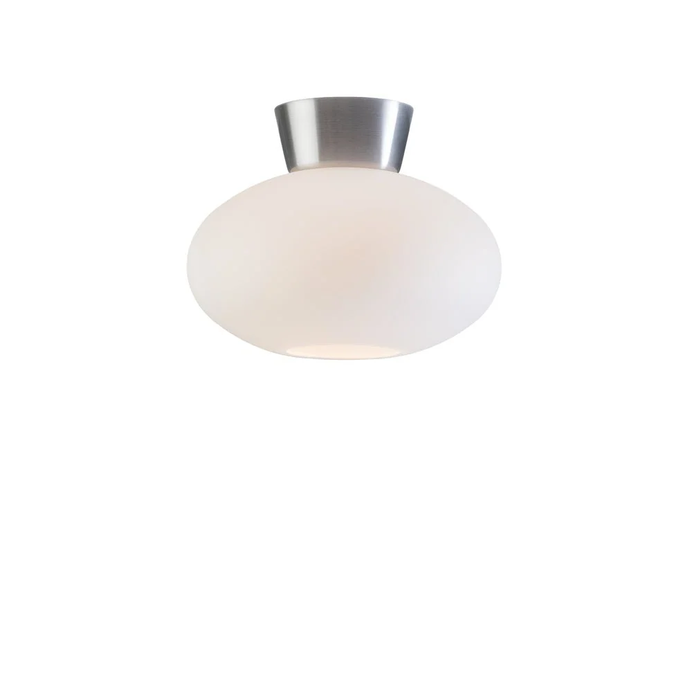 Plafond Bullo Ø27 aluminium/opal glas Compatible Philips Hue