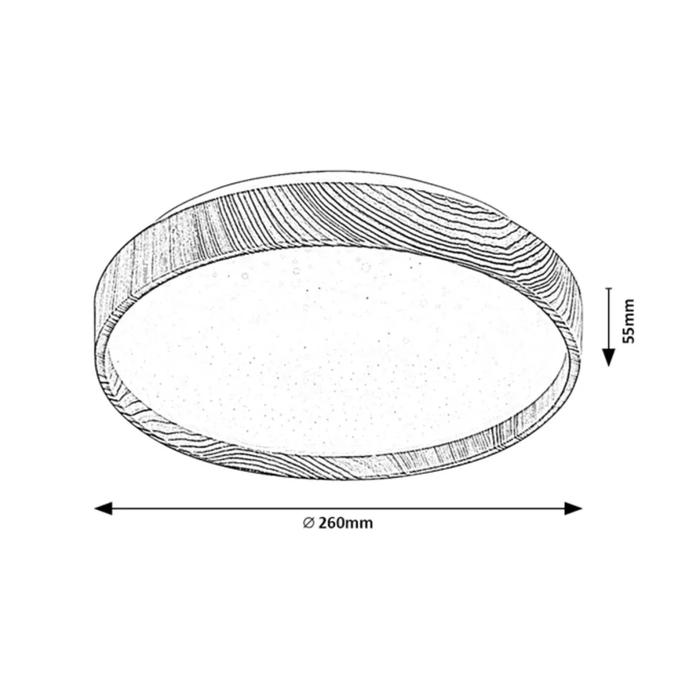 Rabalux 6579 Taklampa Leana Ind. Ceil. LED 12W Bok D 26,5cm