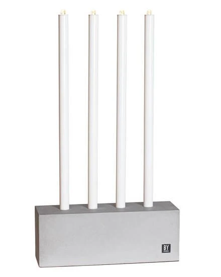 Raw Fjäderlätt bordslampa/ljusstake betong