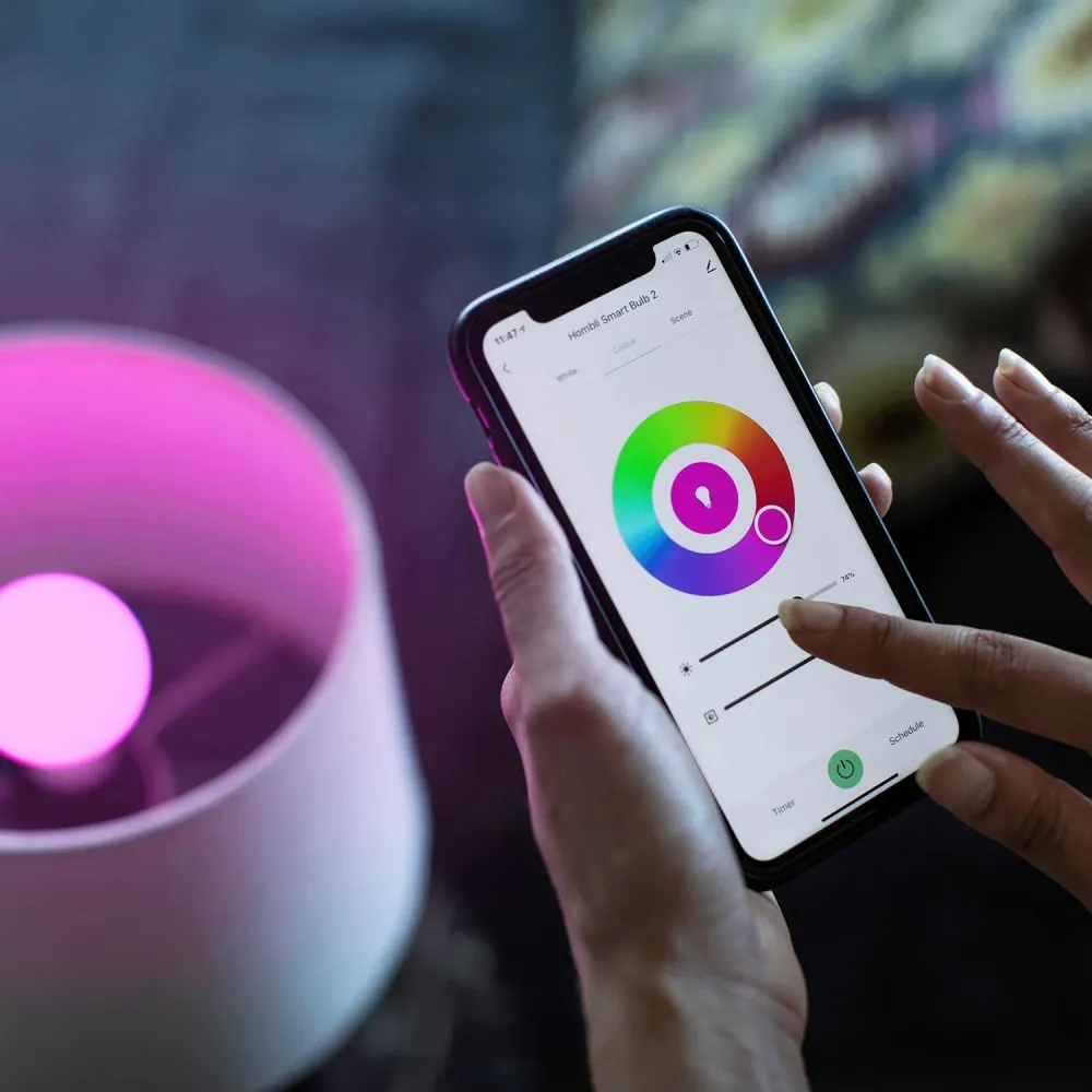 Smart lampa, WiFi, Hombli Wi-fi Bulb E27, LED, RGB & CCT, 9W, Dimbar, Multifärg, 2/fp