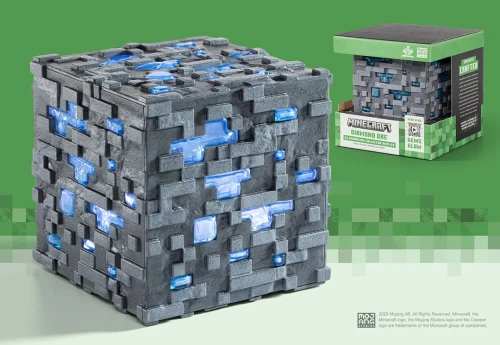 Smart Wi-Fi MINECRAFT - Luminös Diamantmalm - Samlarreplika 10cm