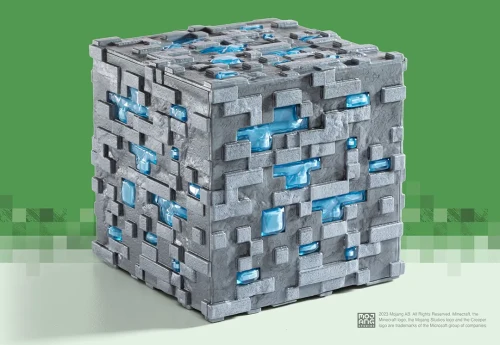 Smart Wi-Fi MINECRAFT - Luminös Diamantmalm - Samlarreplika 10cm