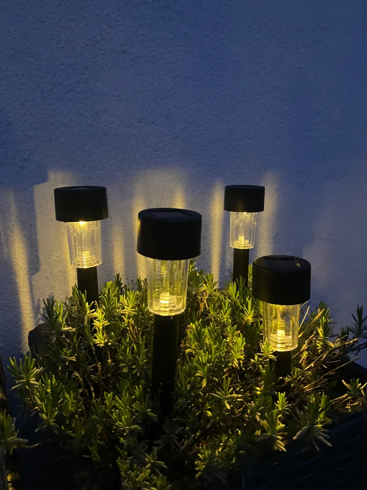 Solcellslampa 31,5 cm - onyx plast