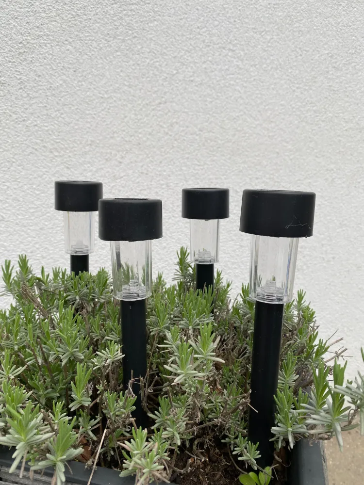 Solcellslampa 31,5 cm - onyx plast