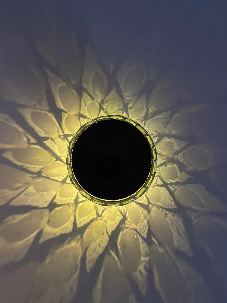 Solcellslampa mosaik Ø10xH9 cm grön