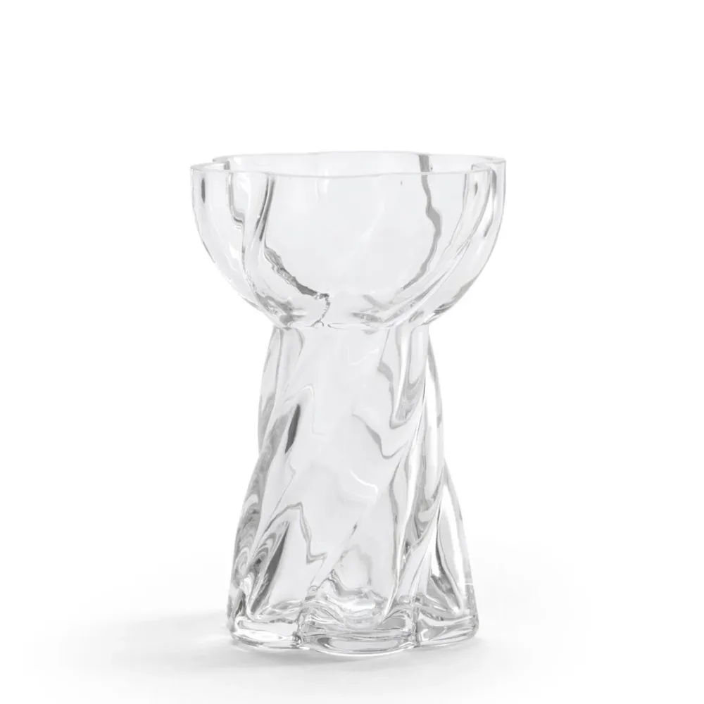 Twist Bulb Vas 12cm, Kristall