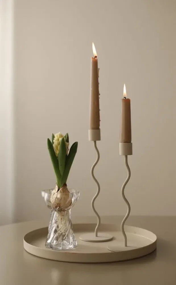 Twist Bulb Vas 12cm, Kristall