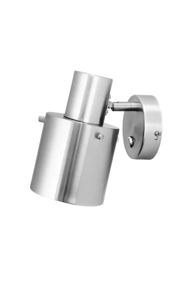 Vägglampa Clark 1 Matte Stål
