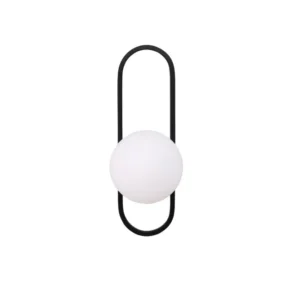 Vägglampa Venture Home Alpes Onyx / Vitt Glas