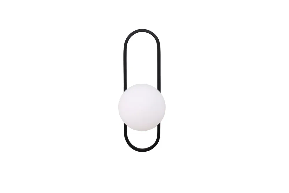 Vägglampa Venture Home Alpes Onyx / Vitt Glas