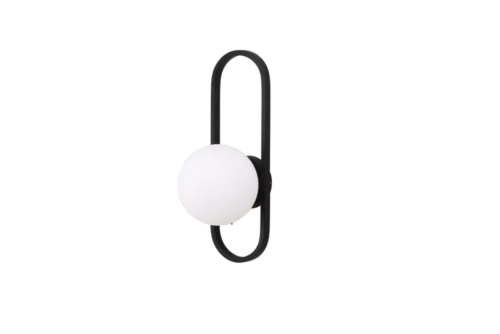 Vägglampa Venture Home Alpes Onyx / Vitt Glas