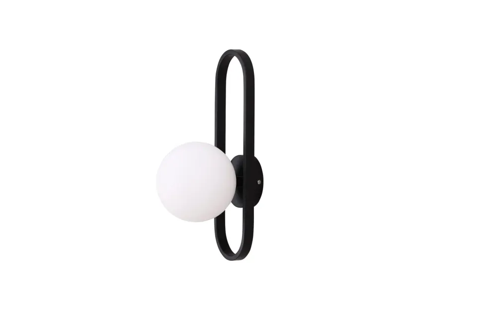 Vägglampa Venture Home Alpes Onyx / Vitt Glas