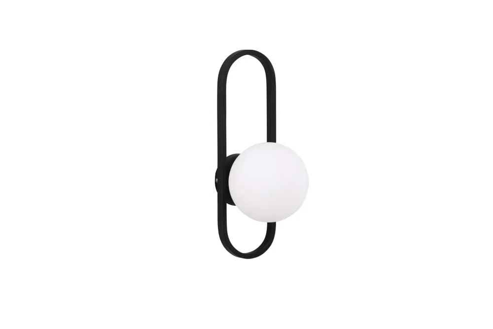 Vägglampa Venture Home Alpes Onyx / Vitt Glas