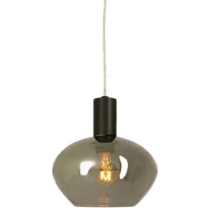 Vintage Style BELL fönsterlampa, svart/rök