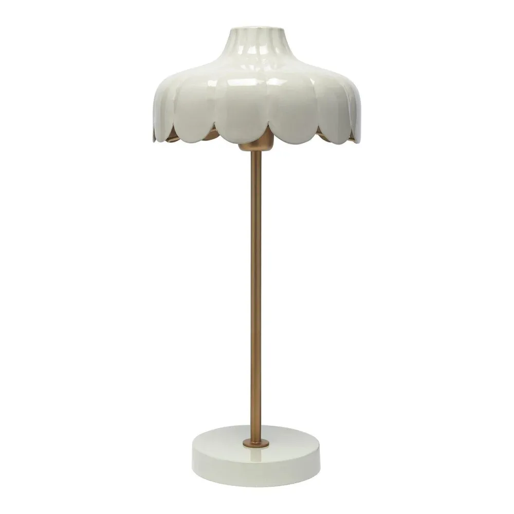 Wells bordslampa Beige/guld 50cm
