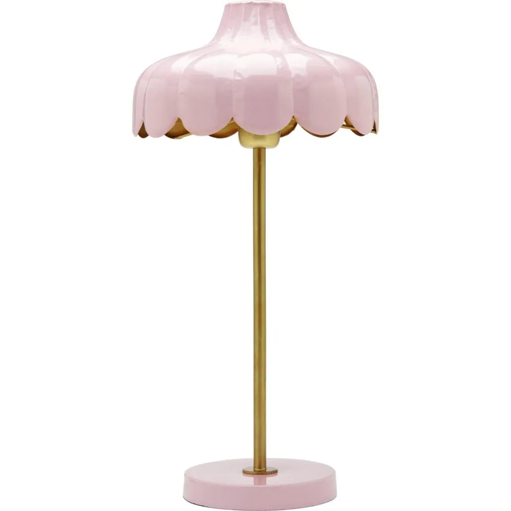 Wells bordslampa Rosa/guld 50cm