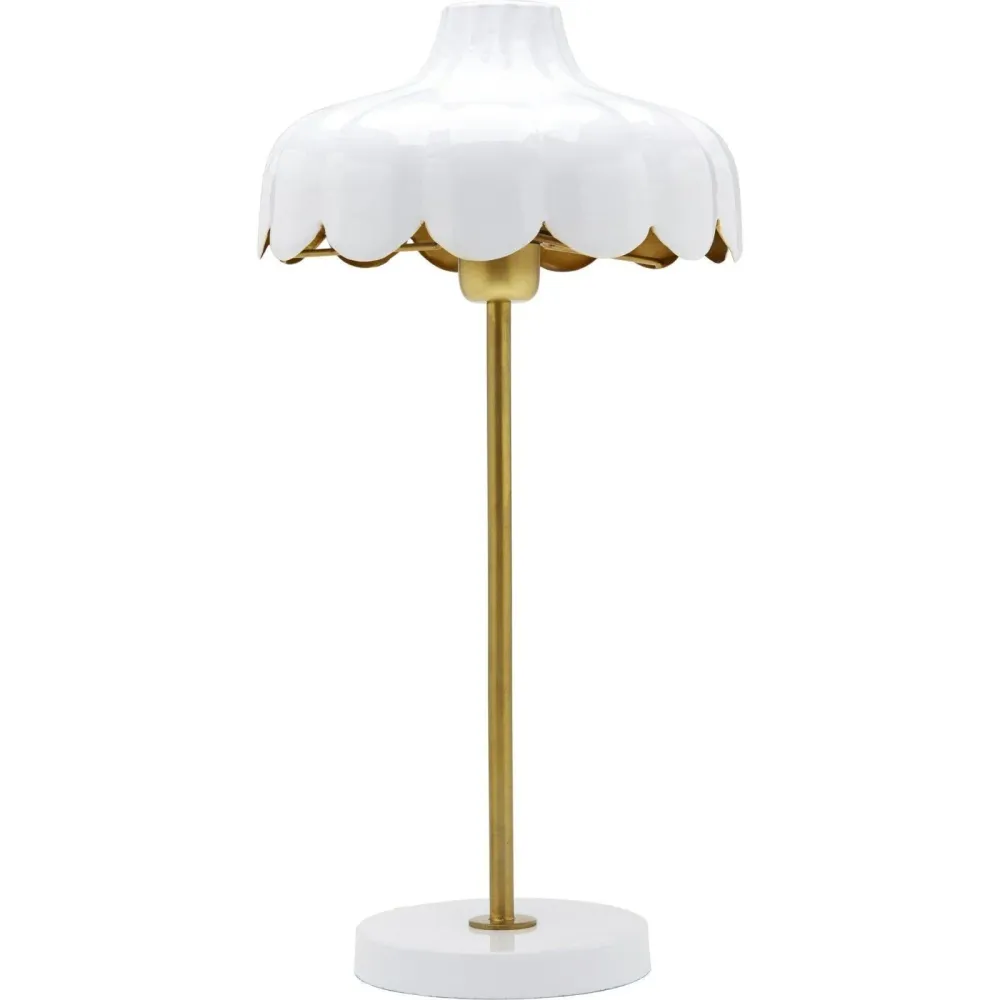 Wells bordslampa Vit/guld 50cm