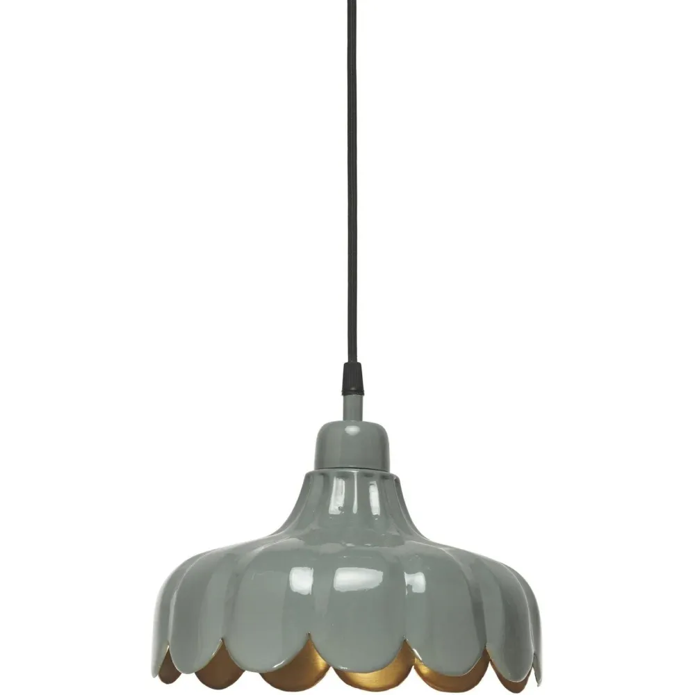 Wells Fönsterlampa Grön/guld 24cm