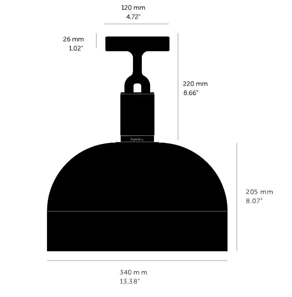 Forked Ceiling Shade Large taklampa, stål • Buster + Punch