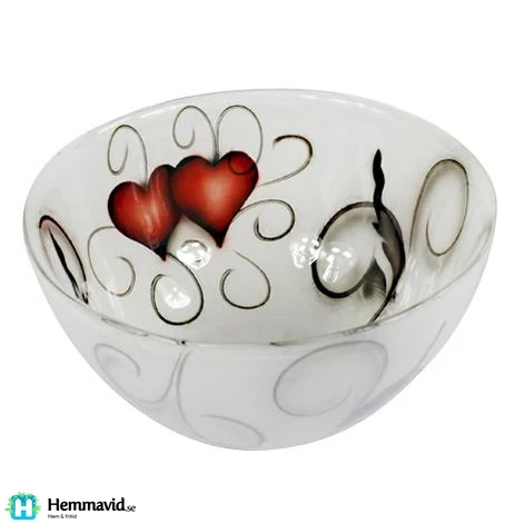 Nybro Crystal Skål Crystal Ink Heart 90x170 mm