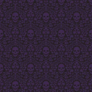 Reveal Tapet Happy Skulls - Ametist