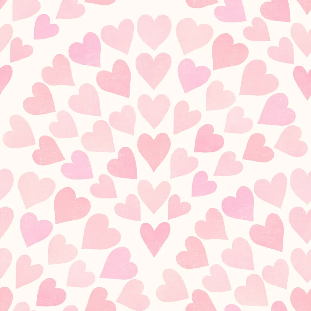 Reveal Tapet Scallop Hearts - Pink