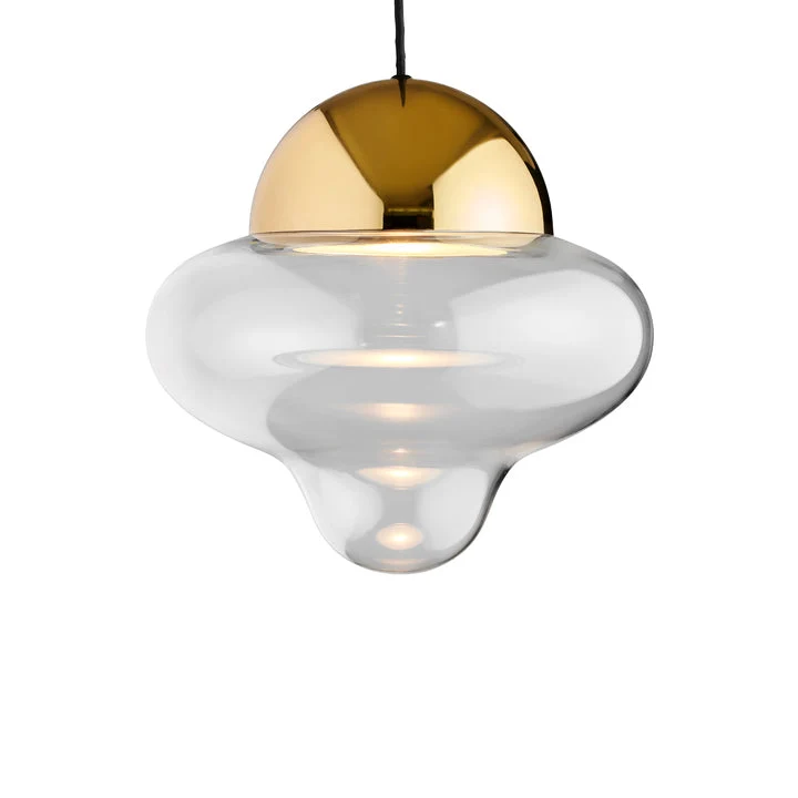 Nutty XL Clear pendellampa, klar/guld • Design Us