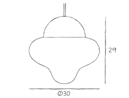 Nutty XL Smoke pendellampa, rökfärgad/krom • Design Us