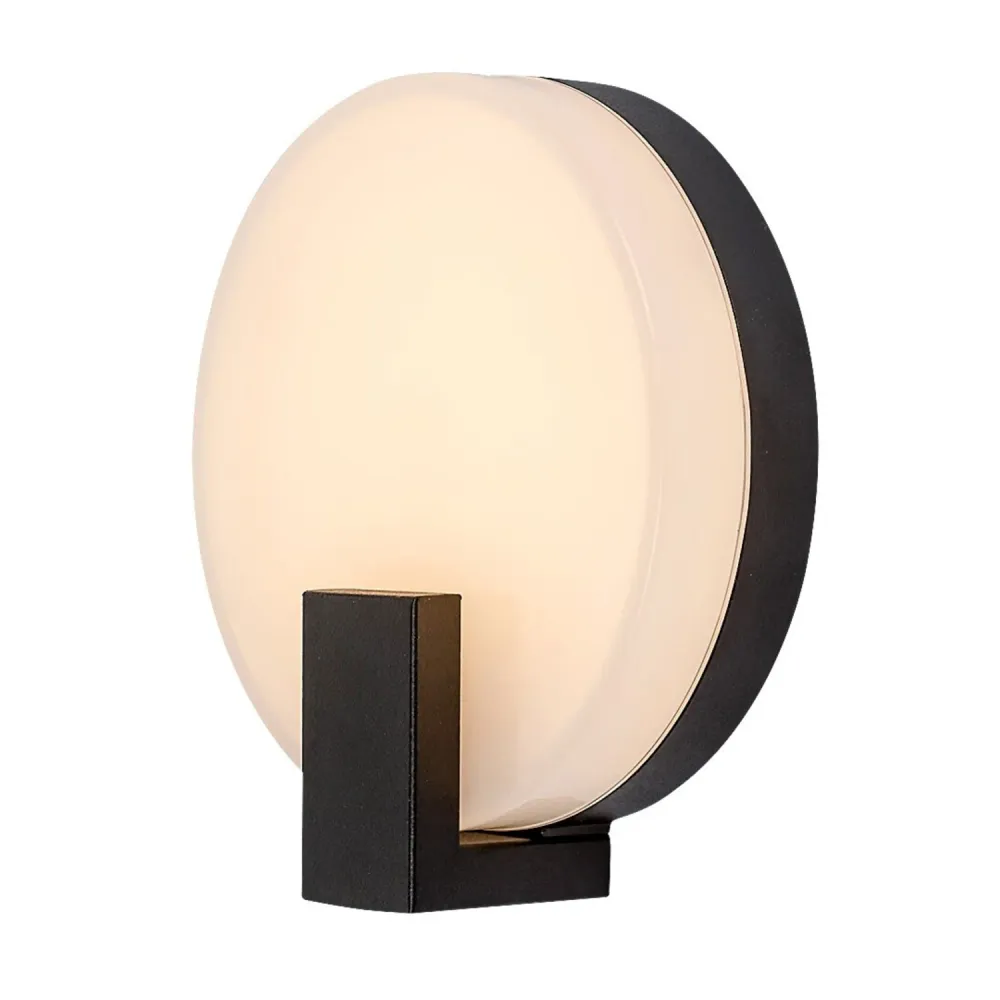Rabalux vägglampa, utomhus, cirkulär, IP44, 10W, midnight, Cypern