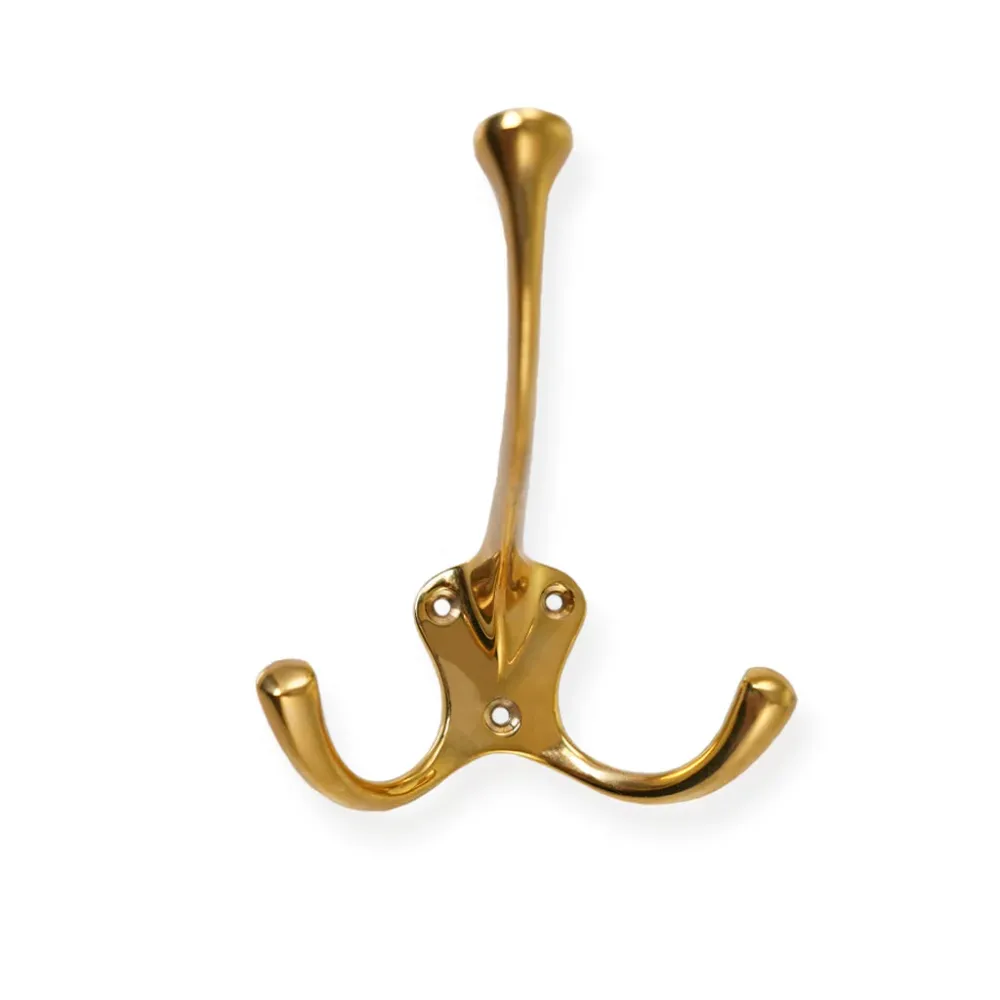 Kungsholmen • Hattkrok dubbel, polerad antique finish med lack 111 mm