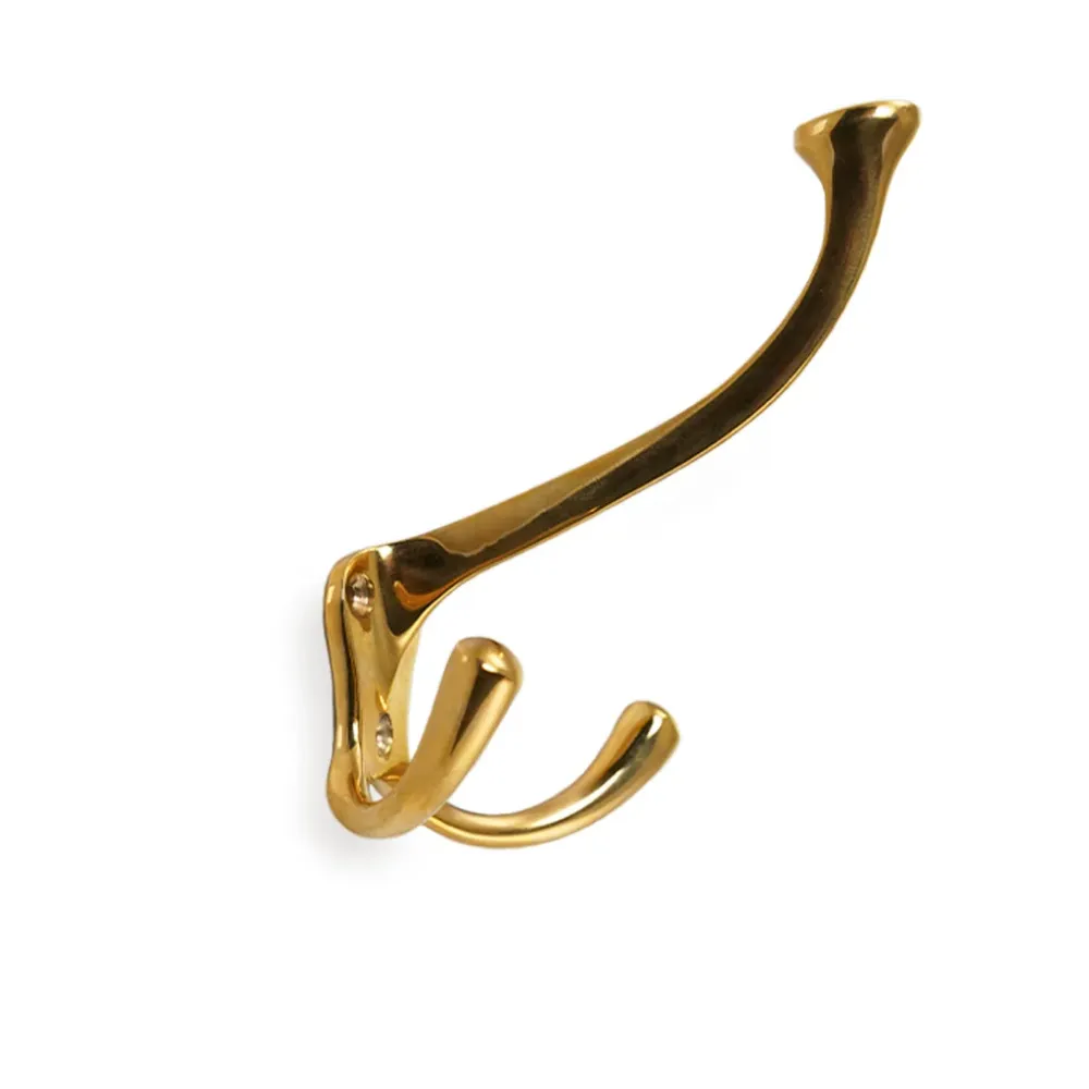 Kungsholmen • Hattkrok dubbel, polerad antique finish med lack 111 mm