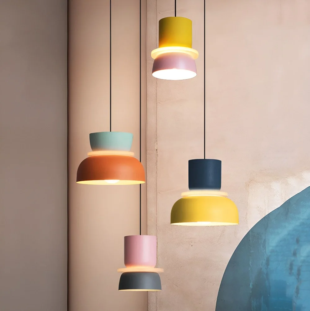 VividGlow- Vivid Metallisk Macaron LED-pendellampa Liten