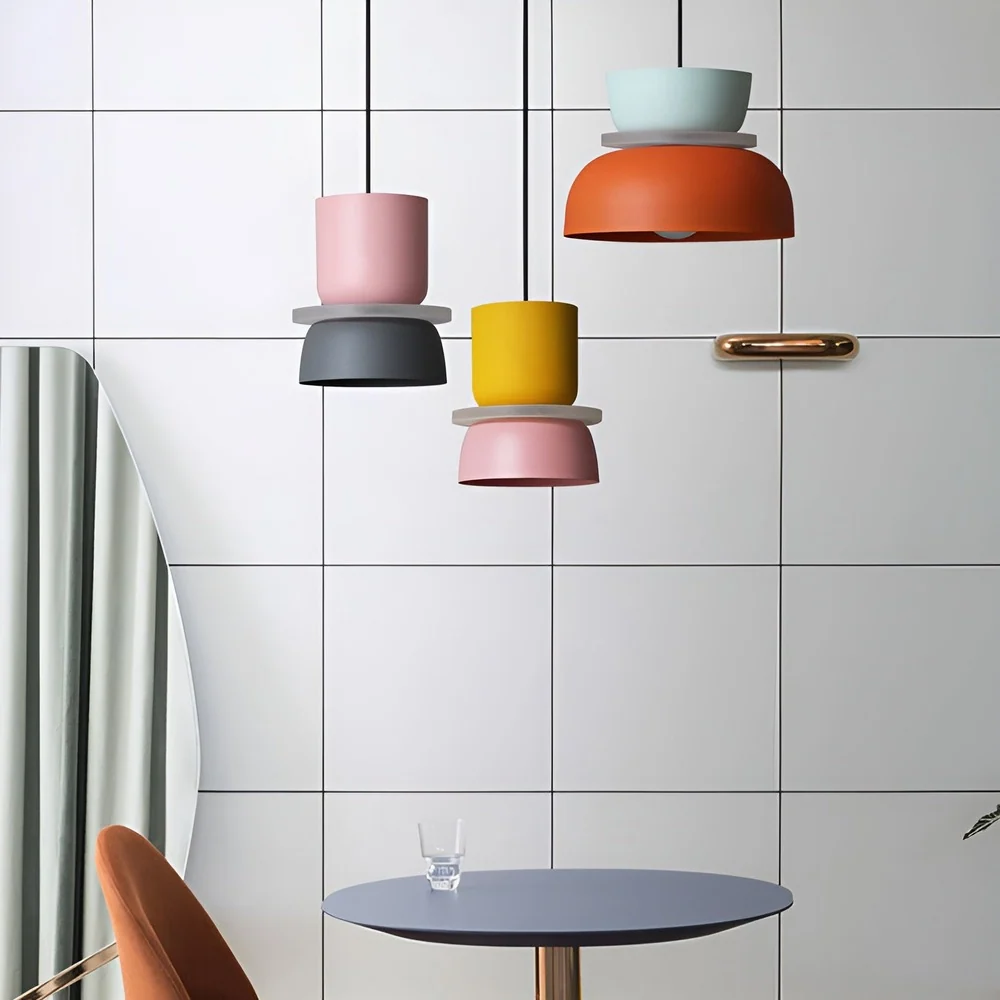 VividGlow- Vivid Metallisk Macaron LED-pendellampa Liten