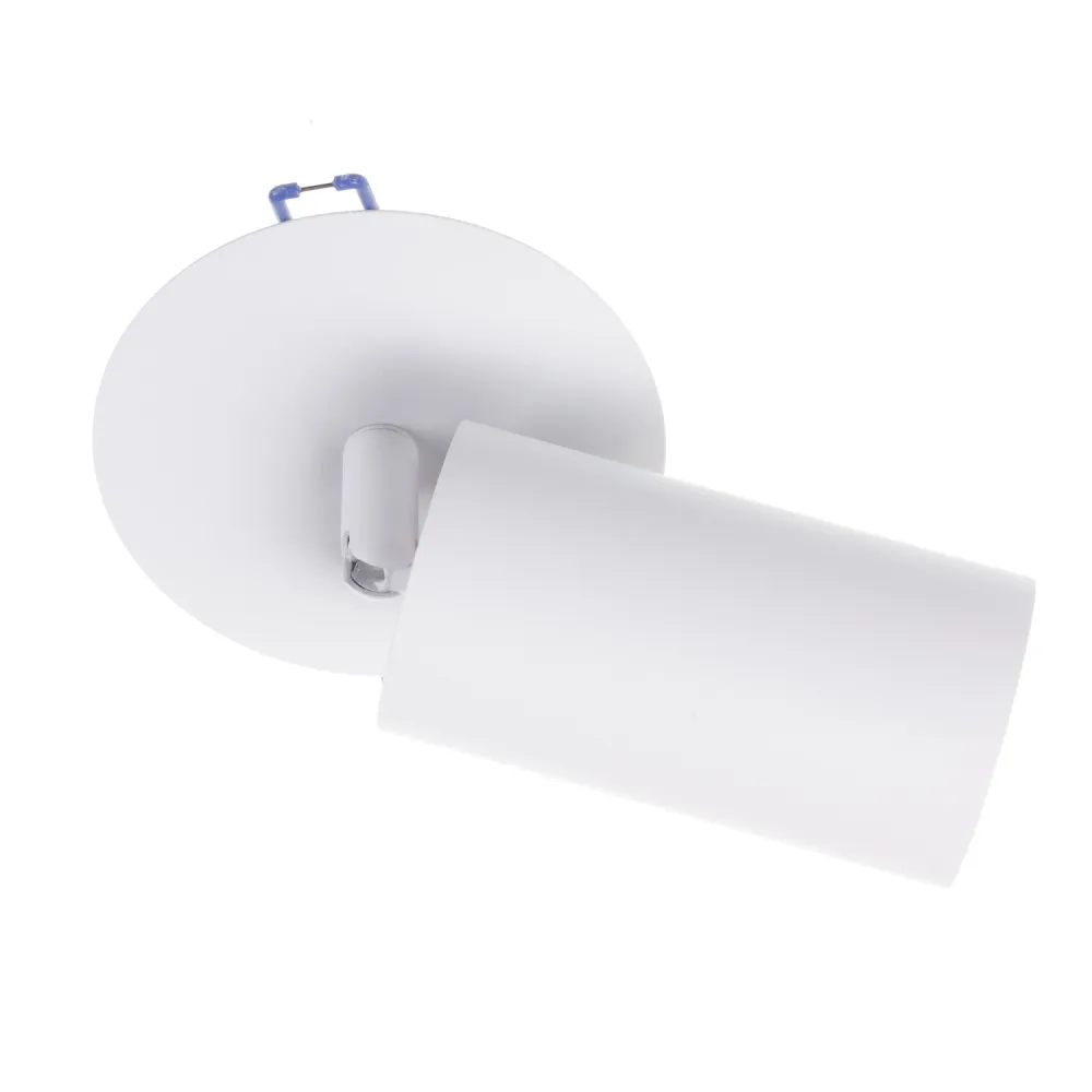 Maclean infälld montering/rörarmatur, spot, rund, aluminium, GU10, 55x130mm, snö, MCE364 W + LED-lampa GU10 7W Maclean Ene...