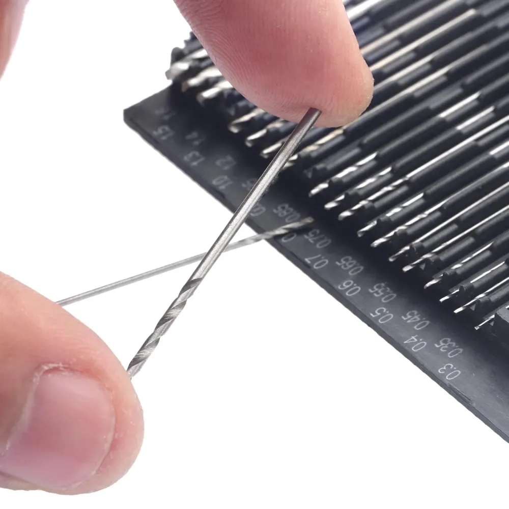 20 stk 0,3 mm - 1,6 mm HSS Kompakt Micro Twist Precision Boresæt Håndværks værktøj + etui