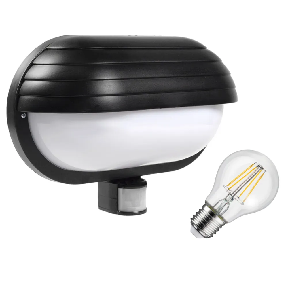 Maclean väggarmatur, med PIR-sensor, max. 60W, 180°, MCE33B + LED 11W