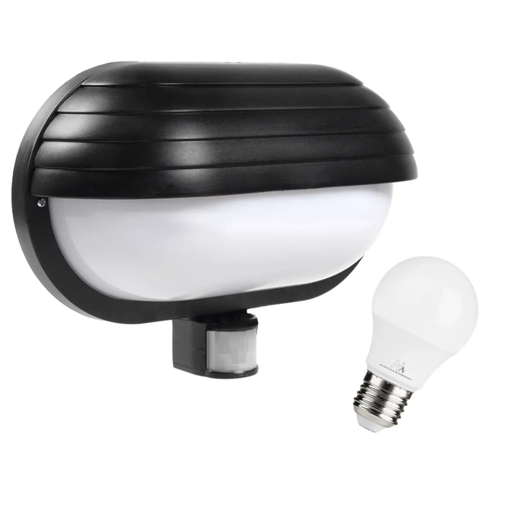 Maclean väggarmatur, med PIR-sensor, max. 60W, 180°, MCE33B + LED 9W