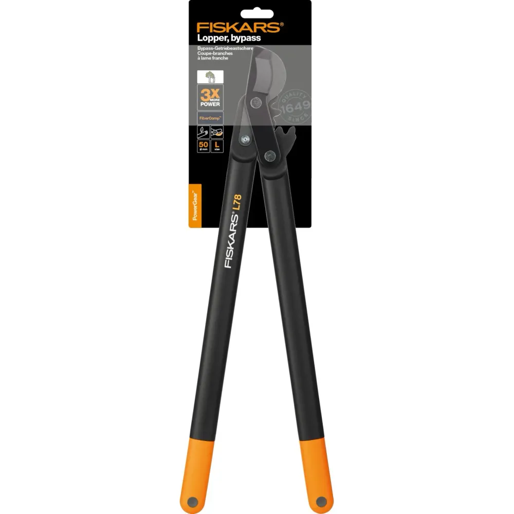 Fiskars PowerGear™ grensax m. utväxl & sidoskär L78 L