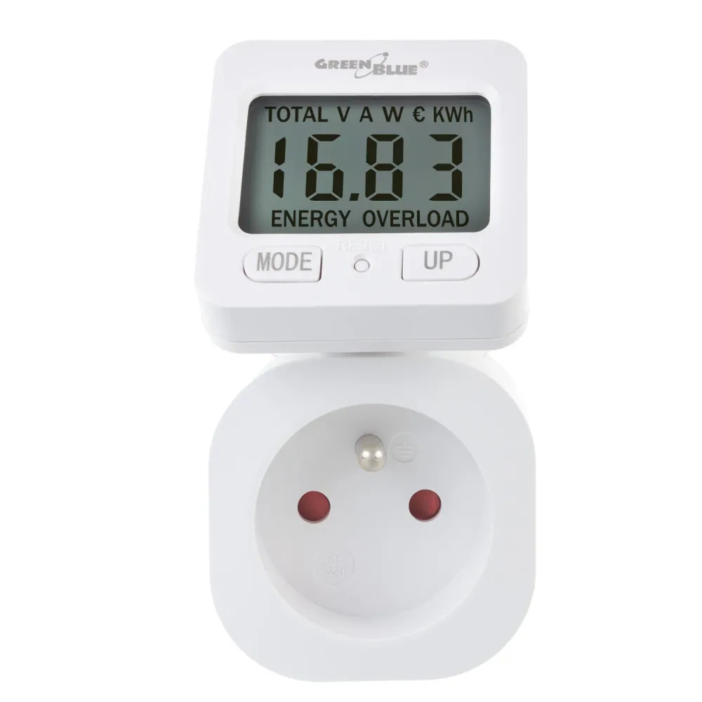 GreenBlue energimätare, wattmätare, 16A, max. 3680W, subminne, GB615 E