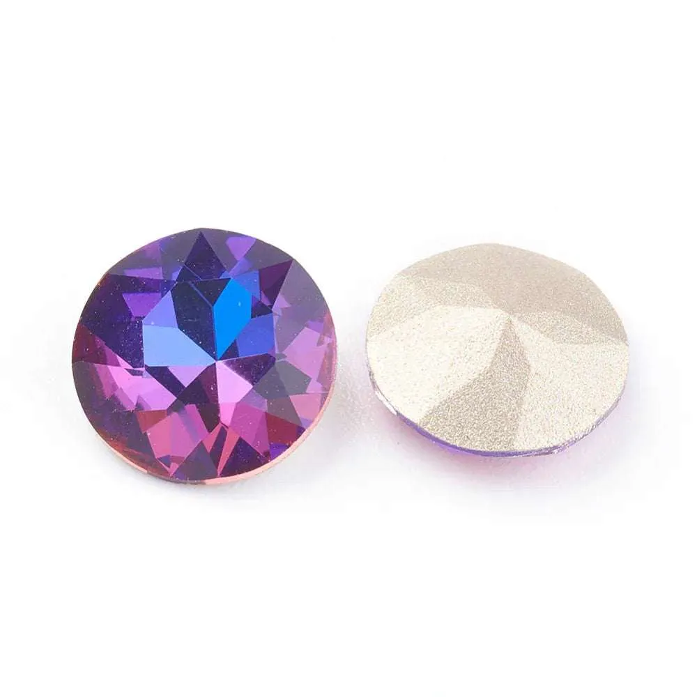 Kinesisk strass - Round stone Violet blue 8mm 1 styck