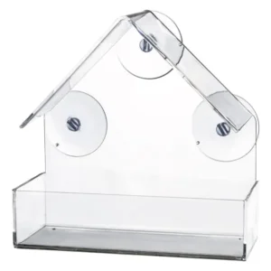 Vildfågelmatare för fönster 225 ml, 15×15×6 cm