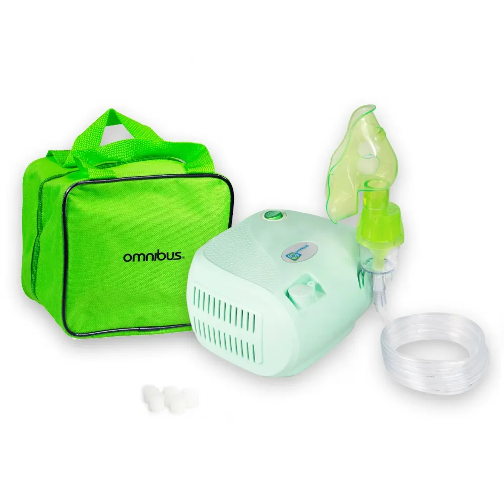 Omnibus-inhalator, kontinuerlig drift, 2 masker, reservfilter, celadon, BR-CN116B