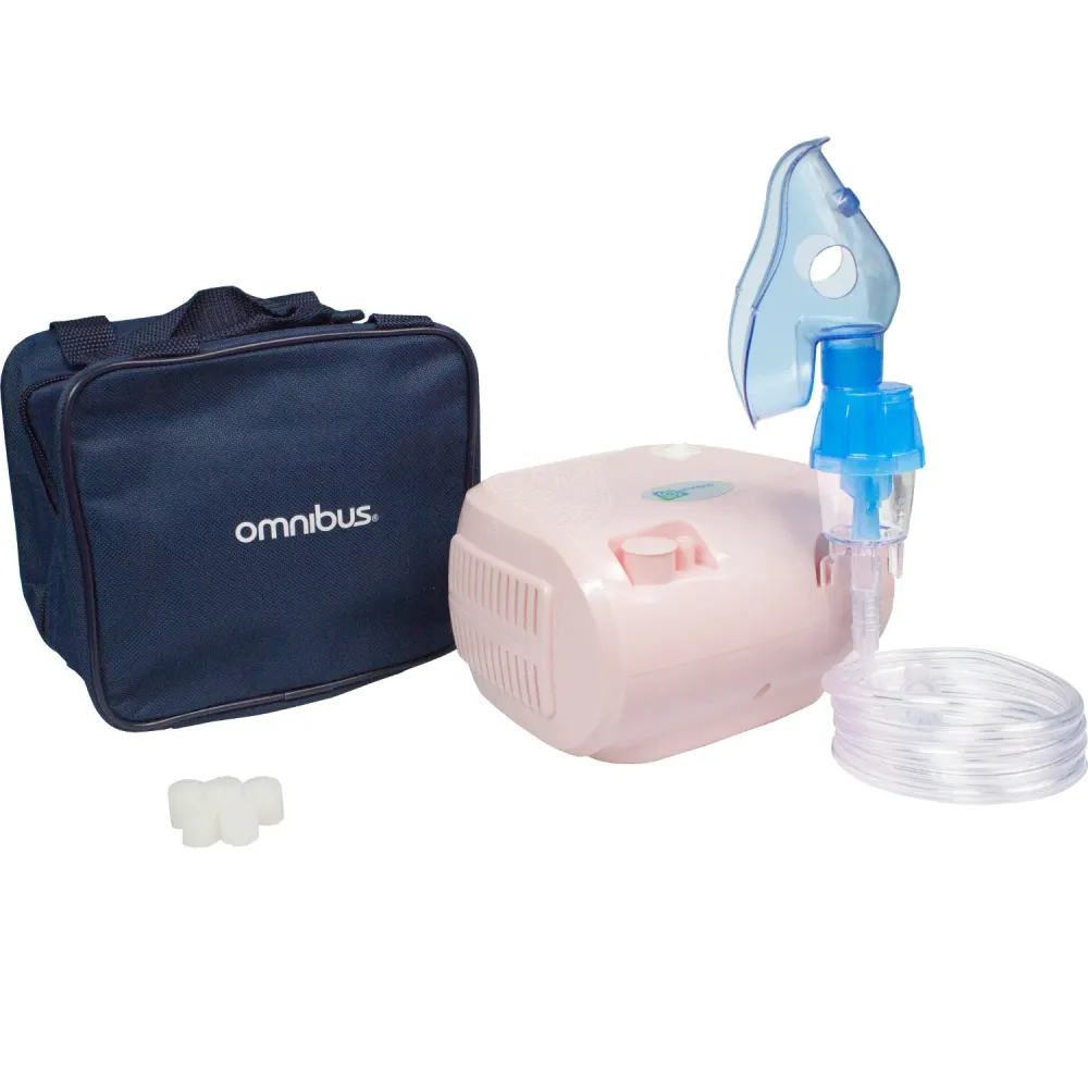 Omnibus-inhalator, kontinuerlig drift, 2 masker, reservfilter, salmon pulver, BR-CN116B