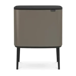 Brabantia Soptunna med trycklock BO 3 x 11 l, platina