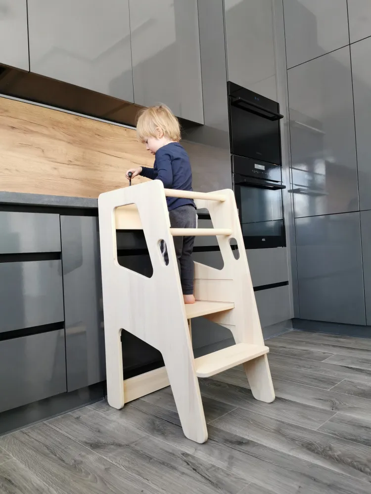 Brandklassad Montessori Tower Safety+ White