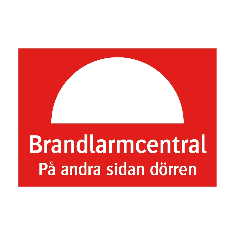 Brandlarmcentral på andra sidan dörren Adults 297x210mm